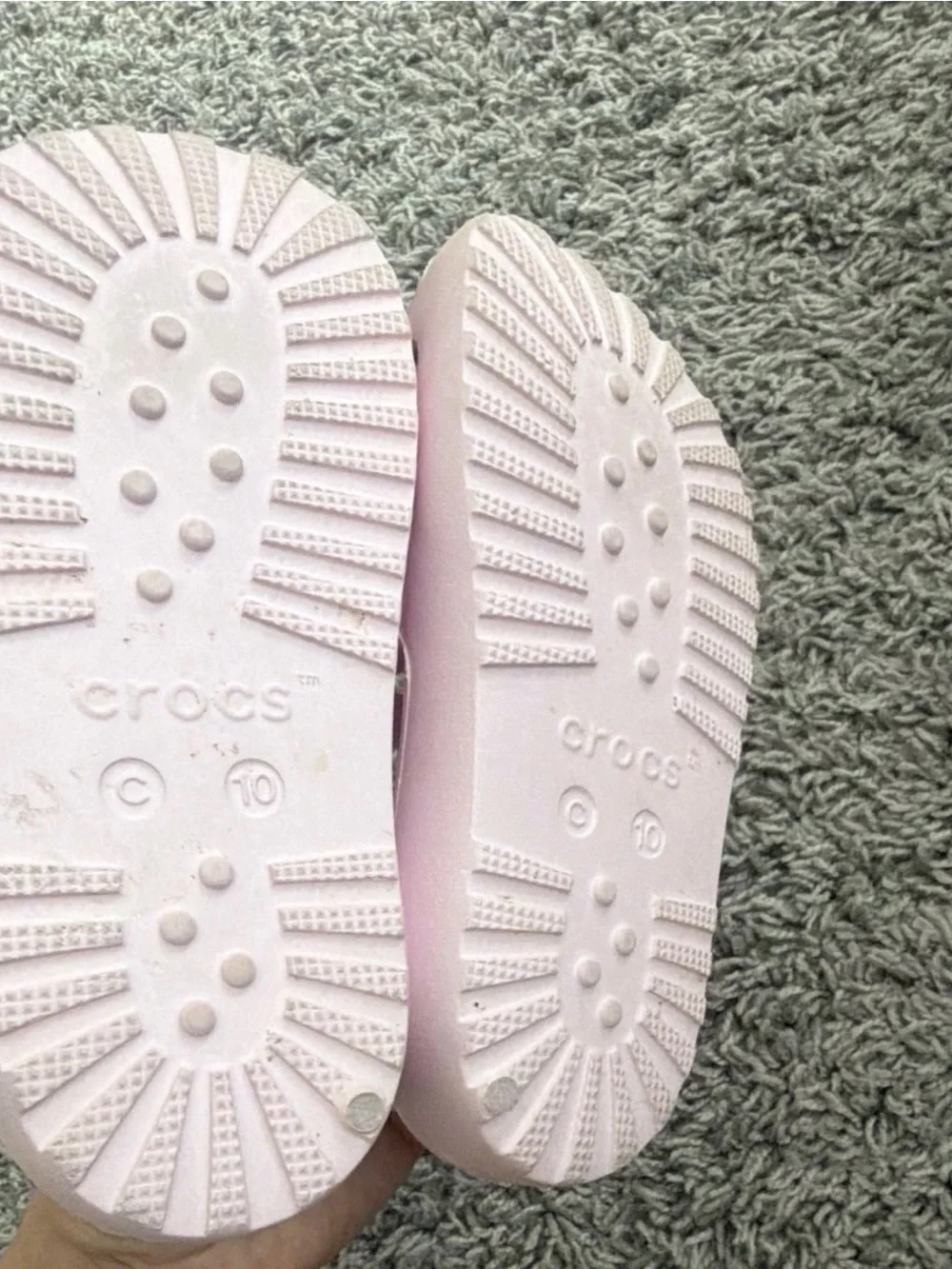 CROCS Light Pink Closed-Toe Kids Sandals with Back Strap